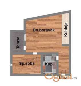 Jednoiposoban, 39m2 Podbara