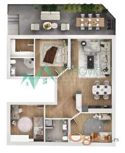 Novi Sad, Telep - Četvorosoban stan 72 m2 sa dva parking mesta i dvorištem od 25m2 