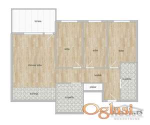 STAN - NOVI SAD - PODBARA - 79m2 - 237000 evra