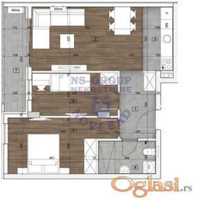 Somborski bulevar trosoban stan 60m2.