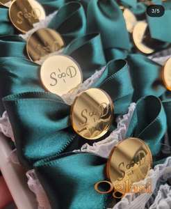 Cvetići za kićenje svatova-zelena traka/srce,brkovi, detelina