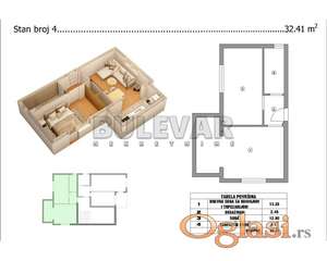 Novogradnja 32m2  Branko Bjegović