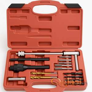 Alat za grejače, alat za vadjenje slomljenih grejača  Alat za zamenu grejaca Za 8, 10mm grejači Pogodan za Audi, Seat, VW, Mercedes, Opel, Peugeot, Renault i sl. vozila Set uključuje: 1 x T-ključ 2 x alat za svjećice: 7 x 5,5 mm & 9 x 5,5 mm 1 x Kvadratna ćašica: 9,7 mm 1 x Imbus ključ: 3 mm 2 x Cev: Ø 6 mm 3 x Zapušač (M10 x 1; M8 x 1; 1/4″-28UNF) 1 x Postavljač bušilice  1 x imbus 12 mm  imbus 30 mm s alatom za centriranje konusa 2 x bušilica: Ø 3,5 mm 2 x 1/4″-28 UNF imbus: 9 mm  Ukoliko zelite da porucite Posaljite poruku 1 Ime i prezime 2 Ulica i broj 3 Mesto i postanski broj 4 Broj telefona za kontakt