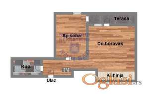 Dvosoban stan na Bulevaru Patrijarha Pavla, 43m3