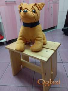 Drvena hoklica ručni rad