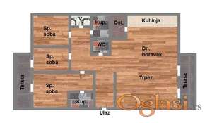 Odličan četvorosoban penthouse Novo Naselje