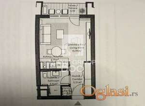 garsonjera BW NIKA 32.44m2, studio IV sprat ID#1514