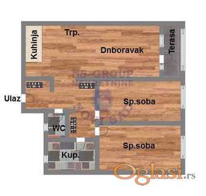 Dvoiposoban stan u izgradnji sa PDV-om Adice
