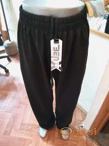 Kvalitetna muska pamucna trenerka donji deo Benx Veliki broj 5XL Crna Novo