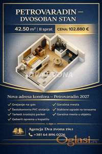 Dvosoban stan 42.50 m2- Petrovaradin 2027