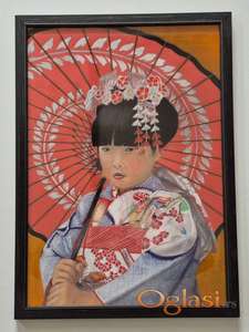 Slika - Gejsa, tehnika pastel.