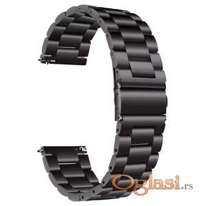 Crna metalna klasicna narukvica 20mm Samsung galaxy watch 42mm