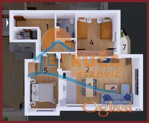 3,0 stan , centar, 72 m2, II  sprat, cg.