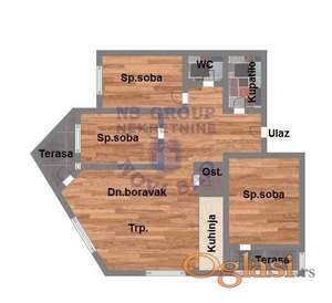 Četvorosoban stan, 83m2, Telep