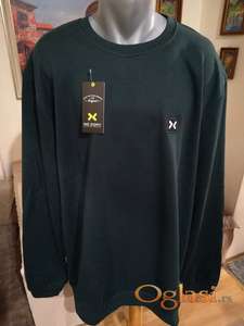 Kvalitetan muski pamucni duks sa okruglinom No Copy Veliki model 6XL Zeleni Novo