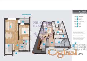 Vrhunski kvalitet - 43m2 - Dvosoban - PDV