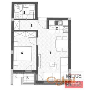 KOD SOMBORSKOG BULEVARA, 43m2, Jednoiposoban, Nov, Useljiv