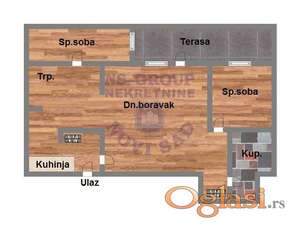 Trosoban stan na Bulevaru Oslobodjenja, 73m2