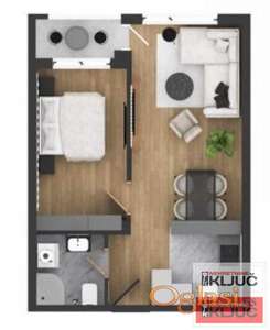 ADICE, 44m2, Dvosoban sa pdv, Kredit