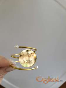Prsten za salvete - boje zlata - Srećan Uskrs