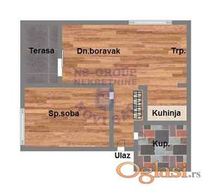 Dvosoban stan na Adicama, 40m2