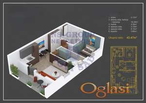 U ponudi dvoiposoban stan u izgradnji