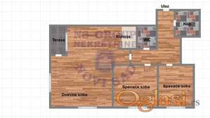 Trosoban stan u izgradnji na Miseluku