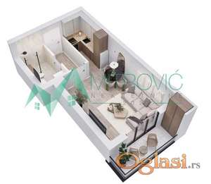 1004820 VRDNIK – STAN 33 m², SMART HOME SISTEM, NOVI STANDARD STANOVANJA 
