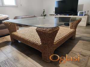 Klub sto od bambusa 120x120