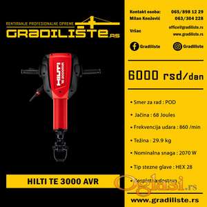 Hilti TE 3000 AVR - izdavanje