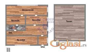 95m2 - Ulaz u Veternik - stan u kući