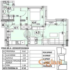 Zemun, Save Kovačevića 47,43m2 novogradnja + PDV ID#3918