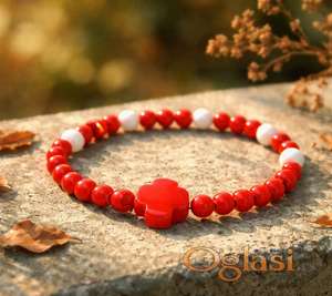 Brojanica crveno bela