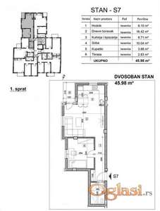 Salajka-Fantastičan Dvosoban stan 46 m2 u Izgradnji sa Parking Mestom-povrat Pdv-065/385 8880