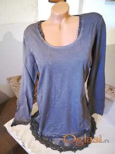 Nova zenska tunika sa cipkom za punije dame Fashion Siva XL Novo