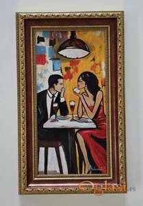 Ulje na platnu - Sastanak, prelepa slika!