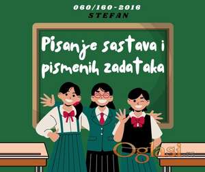 Pisanje sastava i pismenih zadataka iz srpskog jezika