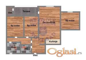 574817-Cetverosoban-86m2-Stari Majur