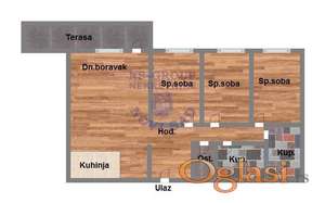 Četvorosoban 77m2 Bulevar patrijarha Pavla