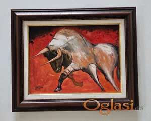 Ulje na platnu - Crvena arena, prelepa slika!