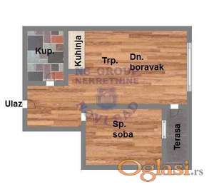 Dvosoban stan, 42m2, Telep