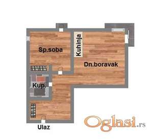 Dvosoban, 44m2, Sajam