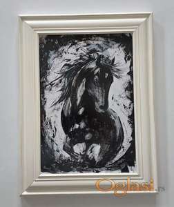 Neukrocena energija - akril na papiru.