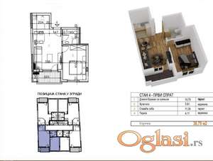 Salajka-Jednoiposoban stan 39 m2 na Top lokaciji-mogućnost povrata PDV-a-065/385 8880