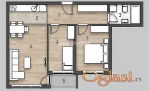 NOV, MODERAN STAN-ROTKVARIJA– 57 m², 3.0, PRVI SPRAT
