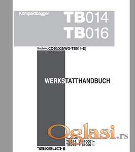 Takeuchi TB 014 - TB 016 Radionički priručnik