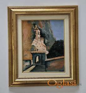 Ulje na platnu - Manastir Ostrog, prelepo!