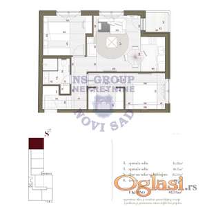 Trosoban stan, 61m2, Telep