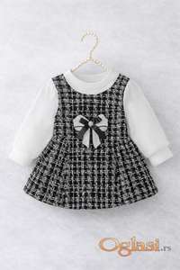 Haljinica za bebe devojcice elegantna 9-12m NOVO