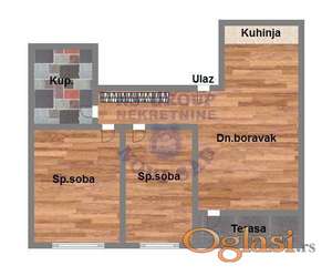 Trosoban stan u izgradnji, 53m2, Adice